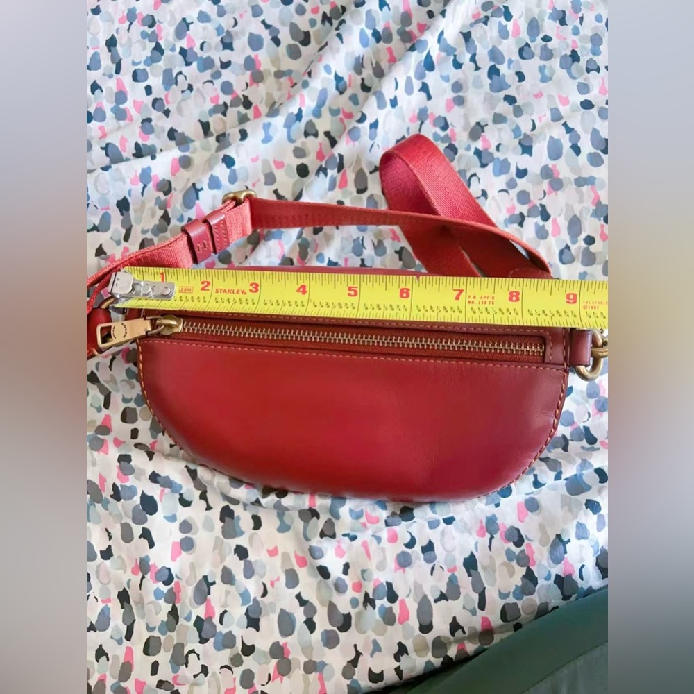 Coach Belt Bag Coated Canvas Signature Monogram Tan Rust Fanny Pack 39937 - Picture 7 of 14